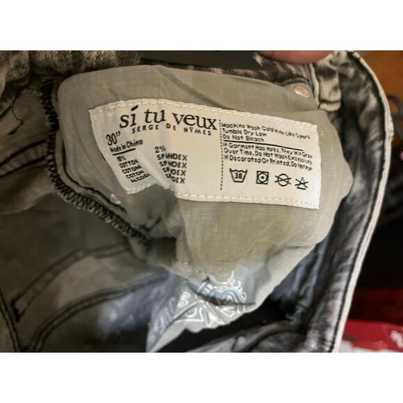 Si Tu Veux Warren Jean Gray Wash Size 30 New - Picture 4 of 5